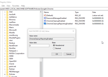 Chrome Registry Edit to Disable Google Software Reporter Tool